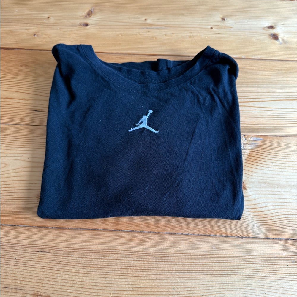 Jordan Black Tee with Iconic Logo